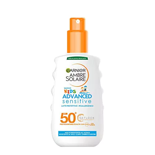 Garnier Ambre Solaire Latte Solare Protettivo Spray Bambini Advanced Sensitive Kids