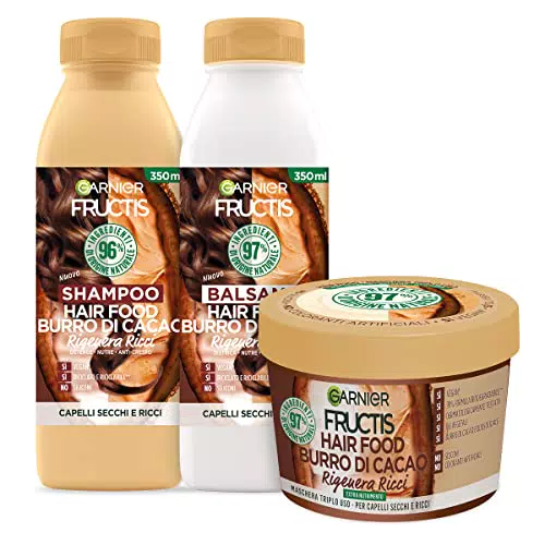 Garnier Fructis Hair Food Burro di Cacao, Kit con Shampoo