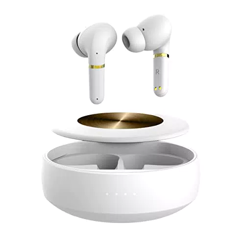 GDPLAN Cuffie Bluetooth 5.2 True WirelessANC/ENC Noise-Cancellingensitive Touch Auricolari con Microfono IPX6 Impermeabile 36 ore Tempo di Riproduzione Sport Headset-Bianco