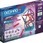 Geomag, Glitter Recycled, Costuzioni Magnetiche Effetto Glitter, 60 pezzi