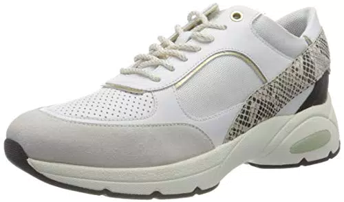 Geox D Alhour Aneakers Donna, Bianco