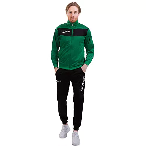 GIVOVA TUTA VISA TRIACETATO VERDE/NERO Tg. 4XS