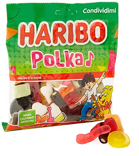 Haribo Polka, Caramelle Gommose, 175gr