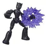 Hasbro Avengers-Black Panther Bend and Flex, Action figure flessibile di Pantera Nera da 15 cm