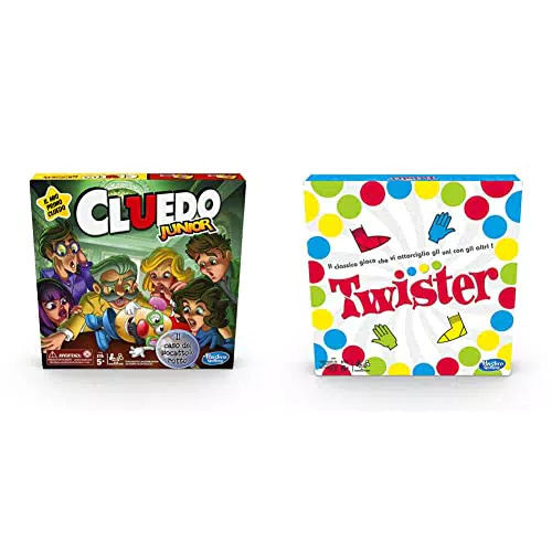 Hasbro Gaming Cluedo Junior, Il Caso Del Giocattolo Rotto & Twister Gioco In Scatola