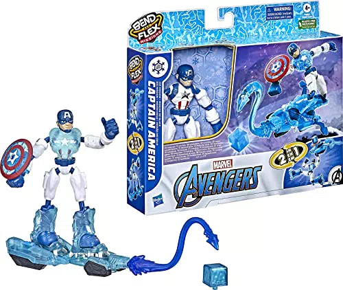 Action Figure Pieghevole in Scala da 15 cm Capitan America Ice Mission