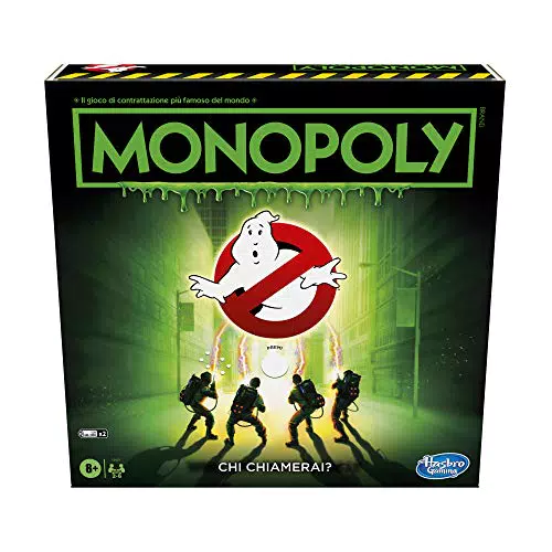 HasbroGaming, Monopoly Ghostbusters Edition Gioco da Tavolo Monopoly per Bambini dagli 8 Anni in su