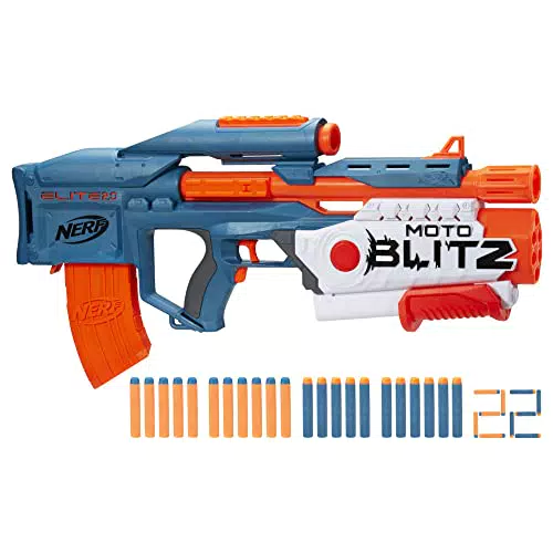 Hasbro Nerf Elite 2.0, blaster Motoblitz CS-10, lancio motorizzato a 10 dardi