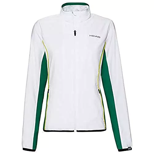 Head Club Jacket W, Tracksuits Donna, Bianco/Verde
