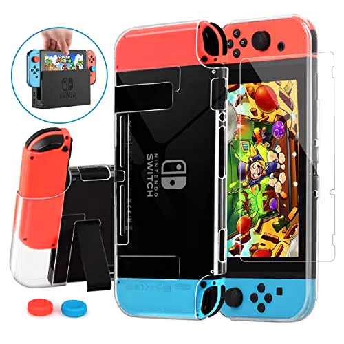 HEYSTOP Custodia Protettiva Trasparente compatibile con Nintendo Switch e Controller