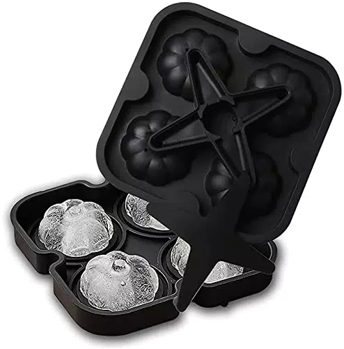Holzsammlung Vassoio Per Cubetti di Ghiaccio con Zucca 3D Con Coperchiotampo in Silicone per Cubetti di Ghiaccio per Whiskycotch