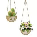 Hommdiy Vasi per Piante da Appendere in Ceramica Set di 2