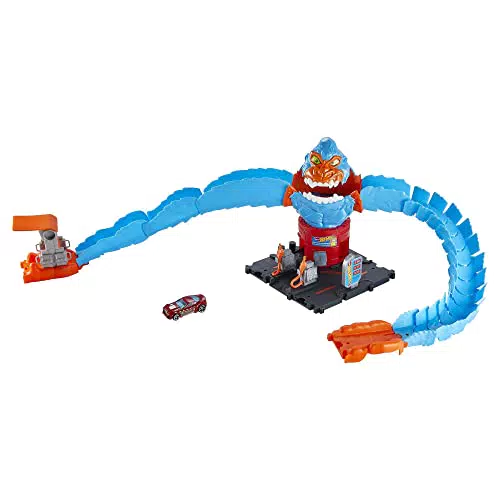 Hot Wheels - City Gorilla Attacco Distruttivo, Playset a Tema Stazione di Servizio con 1 Macchinina
