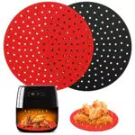 Housolution 2 Pezzi Carta Forno Tappetino Riutilizzabili in Silicone per Friggitrice ad Aria