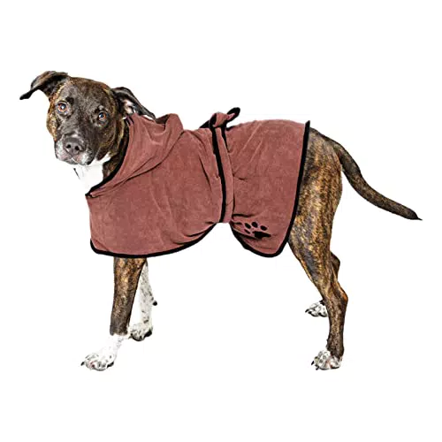 Hwtcjx Accappatoio per Cani Asciugamano Cane Accappatoio per Cane Super Assorbente in Microfibra con Cinturino Regolabile Animali Domestici Cappotto