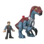 Imaginext - Jurassic World Terizinosauro e Owen, Giocattolo per Bambini 3+ Anni