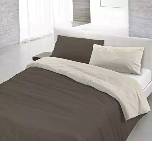 Italian Bed Linen Natural Color Parure Copri Piumino
