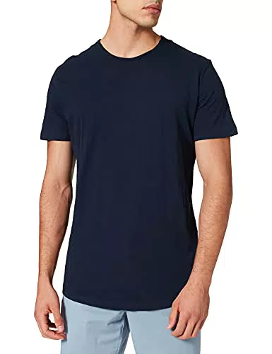JACK & JONES JJEBASHER Tee O-Neck SS Noos T-Shirt, Navy Blazer/Fit: Reg