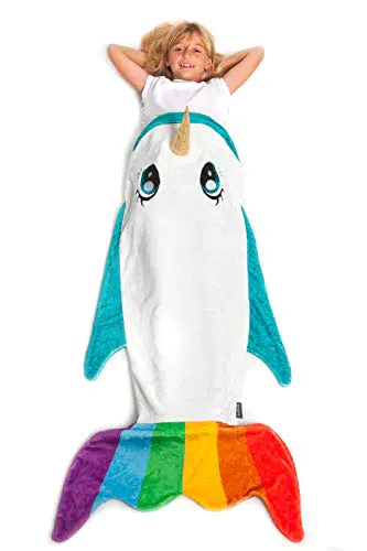 KANGURU Coperta in soffice Pile, Poliestere, Narvalo Bambini: 142 cm