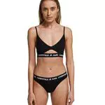 KARL LAGERFELD Donna Reggiseno con spioncino Logo Nero L