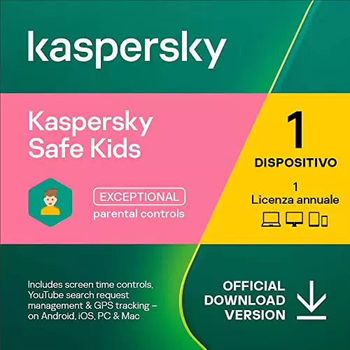 Kaspersky Safe Kids │ 1 Dispositivo │ 1 Anno │ Codice d'attivazione via email