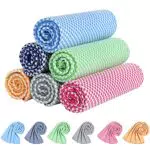 KEAFOLS Asciugamano Raffreddamento 6 Pezzi Asciugamano Microfibra Asciugatura Rapida Gym Sciarpa Towel per l'escursione Golf