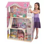 KidKraft 65934 Casa delle Bambole in Legno Annabelle per Bambole di 30 cm con 17 Accessori Inclusi e 3 Livelli di Gioco