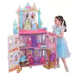 KidKraft-Disney Princess Casa per Bambole di 30 Cm con 20 Accessori Inclusi e 3 Livelli di Gioco