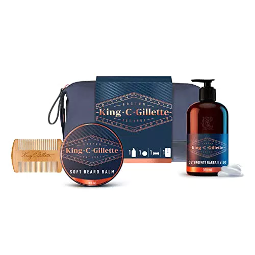 King C. Gillette Idea Regalo Uomo con 1 Pettine Barba