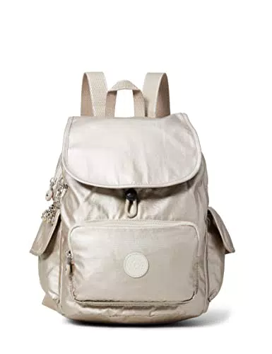 Kipling City Pack S, Zaino Donna, Argento, Taglia unica