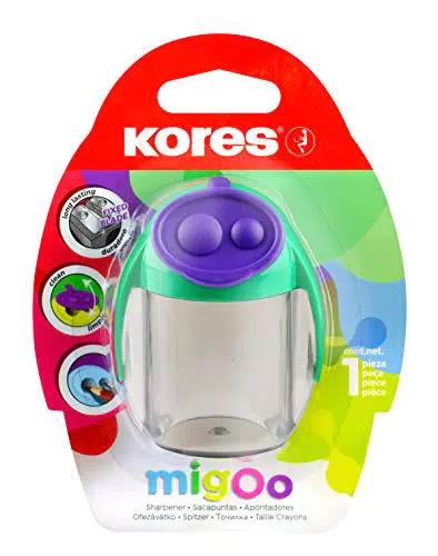 Kores - MigOo: Temperamatite a Doppio Foro con Serbatoio per Bambini e Studenti