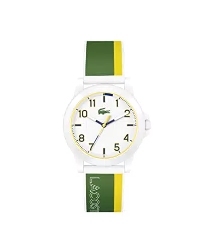 Lacoste Orologio Analogico al Quarzo Unisex con Cinturino in Silicone Bianco - 2030044