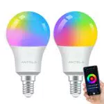 ANTELA Lampadine LED smart WiFi con attacco E14 dimmerabile, 2 pezzi