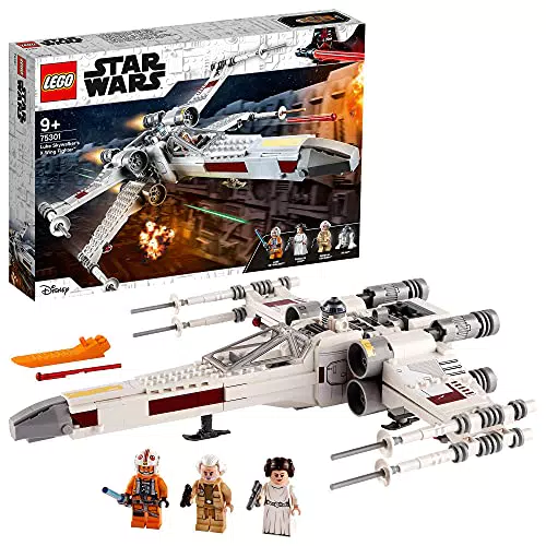 LEGO 75301 Star Wars X-Wing Fighter di Luke Skywalker, Set con Minifigure della Principessa Leila e Droide R2-D2