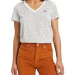 Levi's Perfect Vneck Mini Daisy Cloud Dancer P, T-shirt Donna