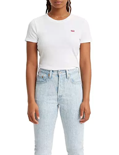 Levi's Ss Rib Baby Tee White +, T-shirt Donnas Rib Baby Tee White +