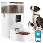Distributore Automatico Cibo per animali con Controllo Remoto, bianco