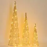 Lewondr Set di Lampade Decorative, 3 Pezzi Decorazione Luminosa a Cono