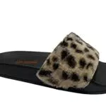 Linda Noviolenzacontroledonne Ciabatta Donna in Peluche Fodera Pelle Aperta Comoda con Suola Leggera in Gomma EVA Antiscivolo e Plantare Aderente Made in Italy Articolo 4M