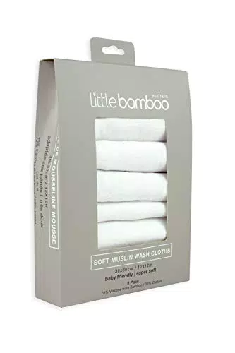 Little Bamboo - Asciugamano di mussola per bambini, confezione da 6
