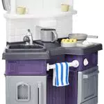 Little Tikes Side by Side Cucina per Bambini - Giocattolo interattivo con suoni e pentole - Giocattolo sensoriale per gioco creativo - Età: da 3 a 5 anni
