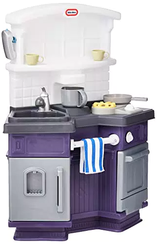 Little Tikes Side by Side Cucina per Bambini - Giocattolo interattivo con suoni e pentole - Giocattolo sensoriale per gioco creativo - Età: da 3 a 5 anni
