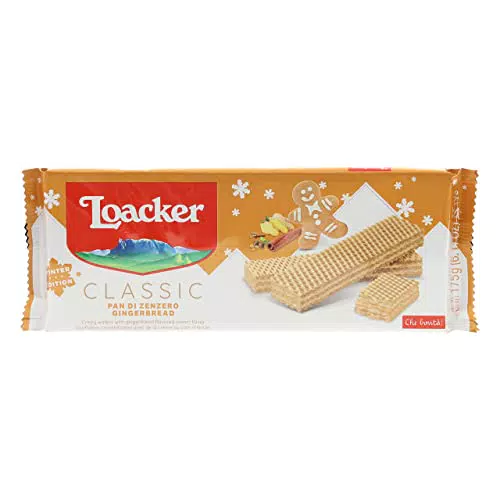 Loacker, Classic Pan di Zenzero Limited Edition, Fragranti Cialde di Wafer Farcite da una Deliziosa Crema di Pan di Zenzeronack Dolci