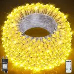 Luci Natale Esterno 400 LEDS 40M, Luci Albero di Natale 8 Modalità Impermeabile IP44 Decorative Bianco Caldo Catena Luminosa per Interno Esterno Natale Atmosfera Romantica Camera Festa Nozze Decorare