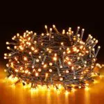 Luci Natale Esterno, Elktry 100LEDs 10M Luci Natalizie Esternouci Albero di Natale Impermeabile con 8 Modalità per Giardino/Esterno/Interno/Albero/Natale/Festa/