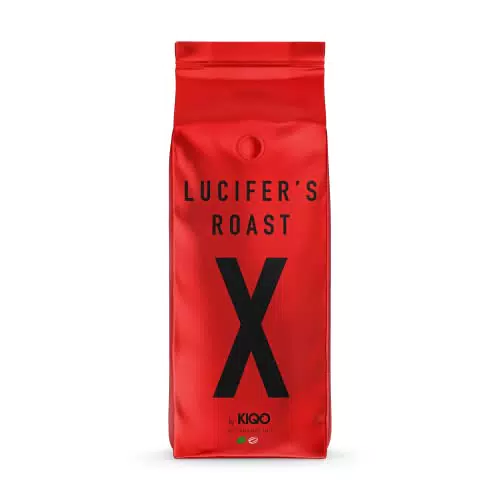 LUCIFER'S ROAST Espresso by KIQO dall'Italia - caffè estremamente forte - basso contenuto di acidi - 100% Robusta - tostato a mano in piccoli lotti