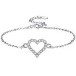 Lydreewam Cuore Amore Bracciali Donna Argento Sterling 925 con 3A zirconi Regalo San Valentino