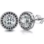 Lydreewam - Orecchini a perno da donna in argento Sterling 925 con zirconia cubica