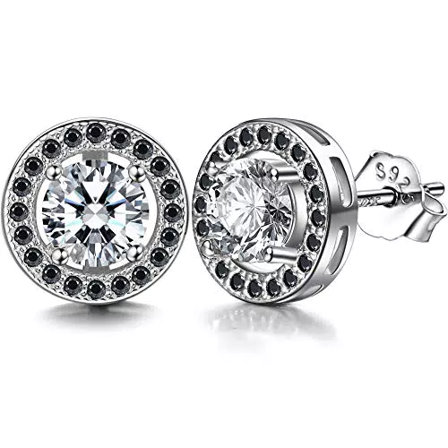 Lydreewam - Orecchini a perno da donna in argento Sterling 925 con zirconia cubica