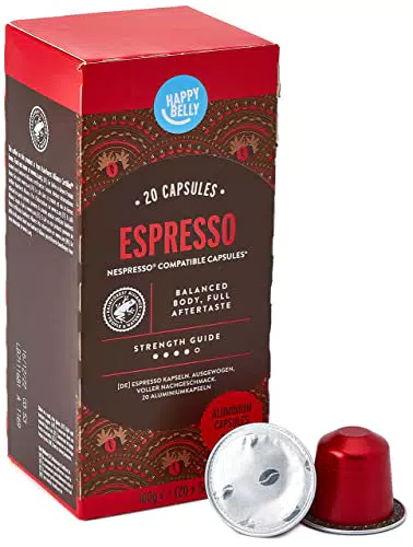 Marchio Amazon - Happy Belly Espresso Caffè tostato e macinato in capsule